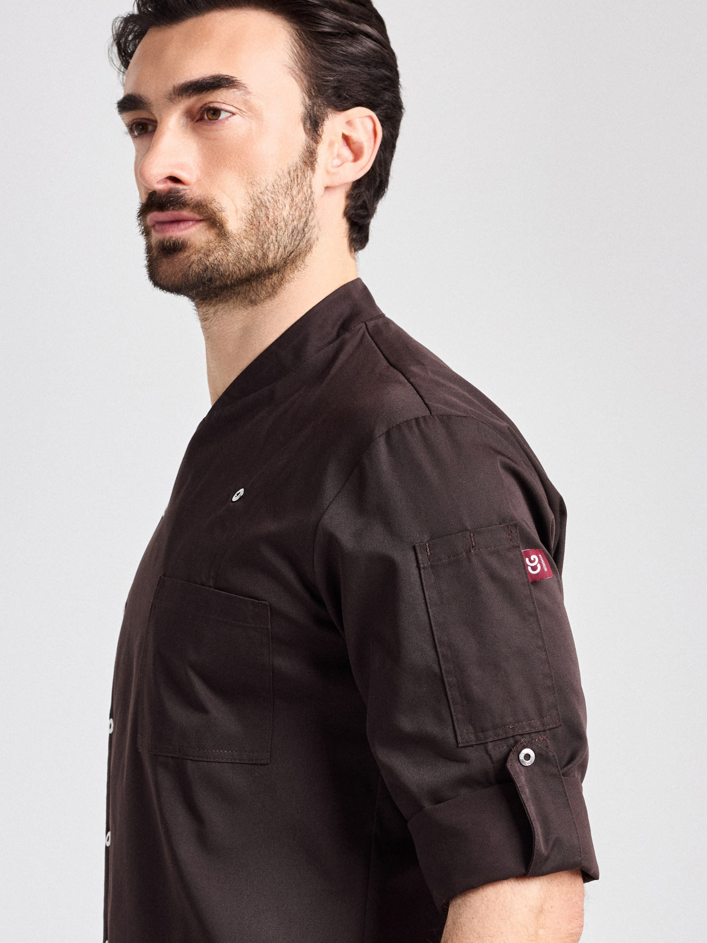 Kochjacke Turin Man Classic - chocolate